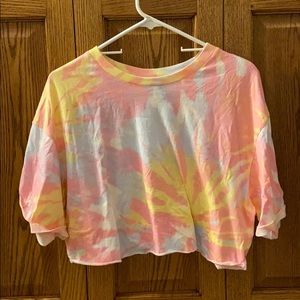 Cropped tye dye shirt